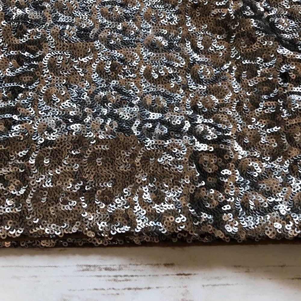 Olivaceous Silver Sequin Mini Skirt - Picture 2 of 4